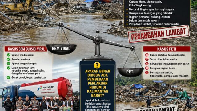 Dugaan Tebang Pilih Penegakan Hukum di Kalbar, MHI Soroti Lambannya Penanganan PETI Dibanding Kasus BBM!